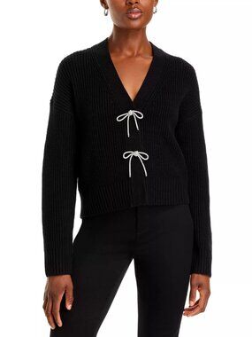 FRENCH CONNECTION Babysoft Sparkly Bow Embellished Cardigan